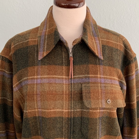 Lauren Ralph Lauren Lambswool Plaid Zip - Picture 3 of 15